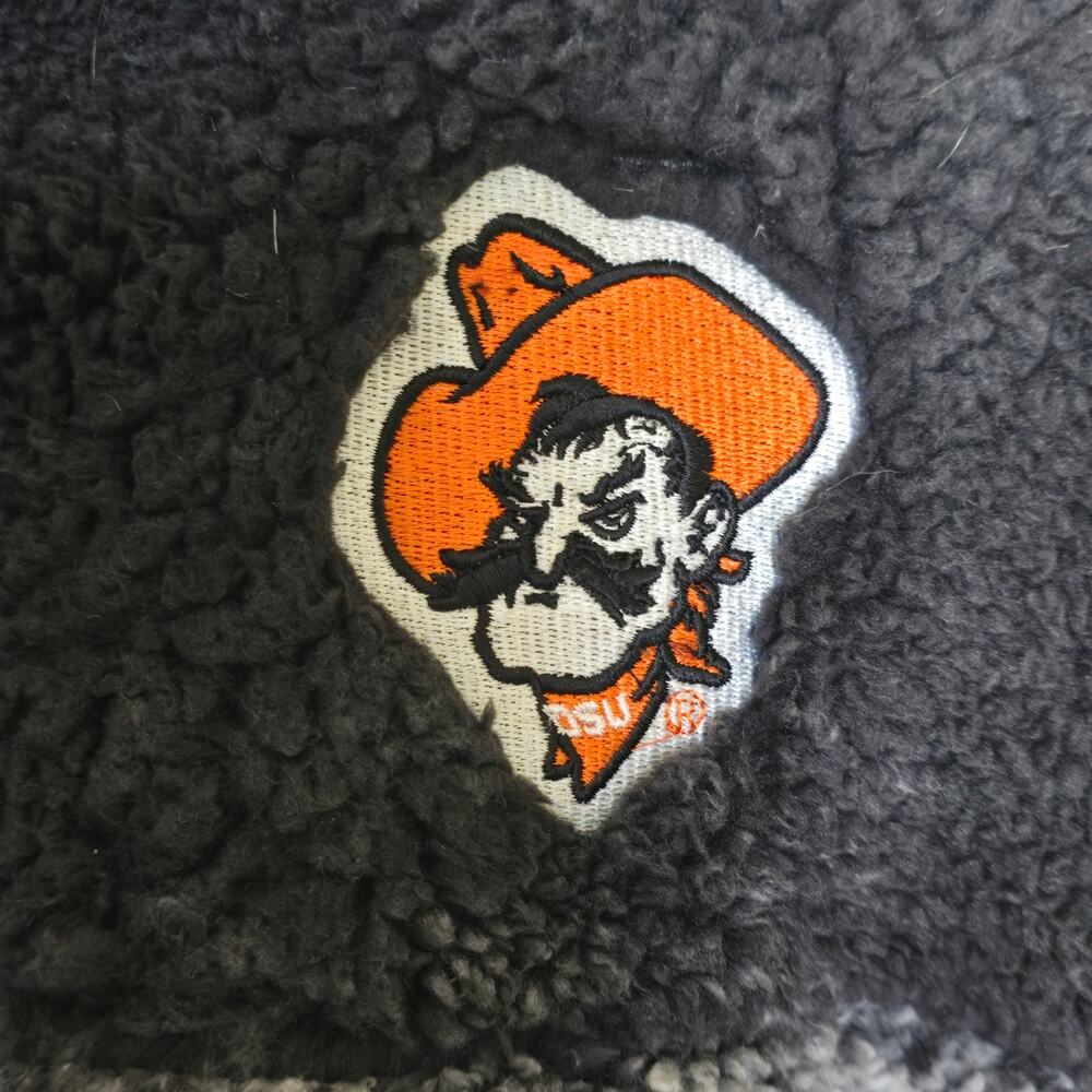 OSU Oklahoma State Cowboys Fleece Pullover 1/4 Zip Jacket Pockets Womens XL - Picture 5 of 7